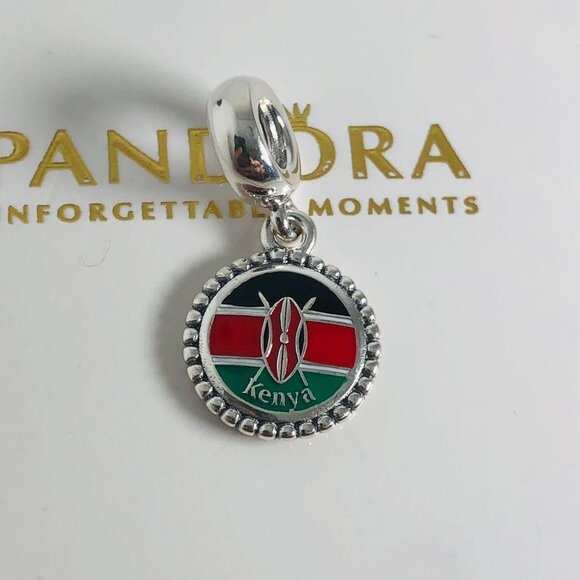 ✨🔥Pandora Kenya Flag Dangle Charm Flag of Kenya Charm - Picture 3 of 4